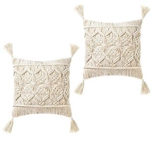 Urban Outfitters Throw Pillow Cover Macrame Tassel